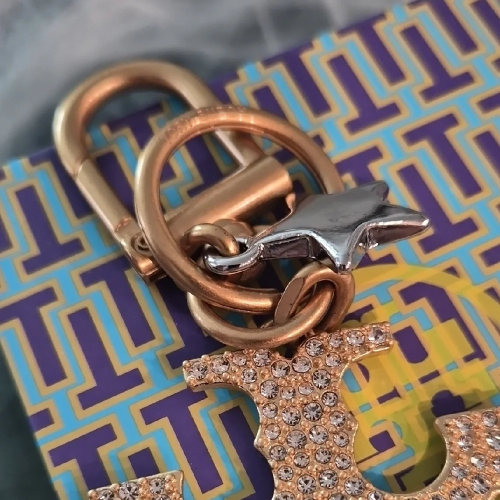 Tory Burch Gold Crystal Key Holder - Picture 2 of 6